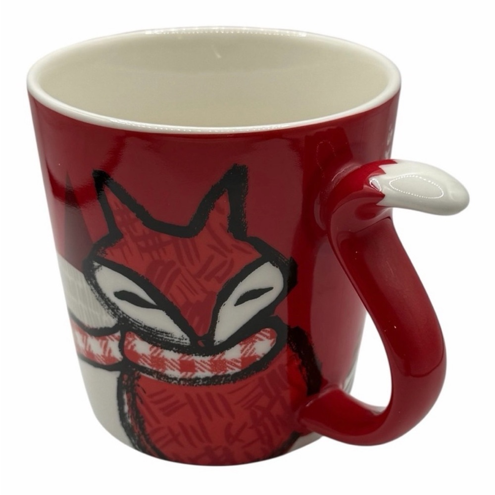 Starbucks Red Fox Mug Cup 12 Oz Scarf 2016